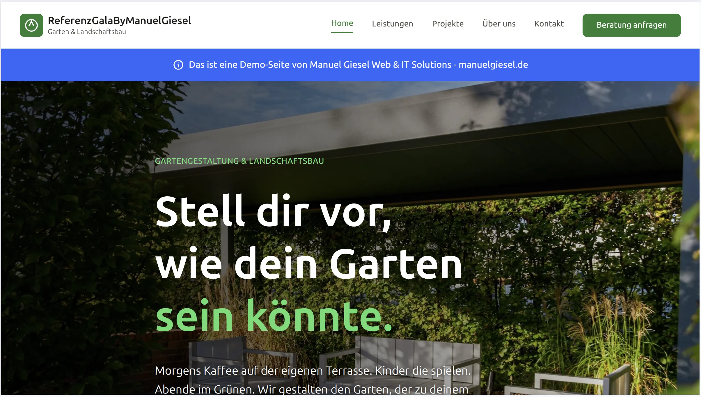 Beispiel-Website Garten & Landschaftsbau